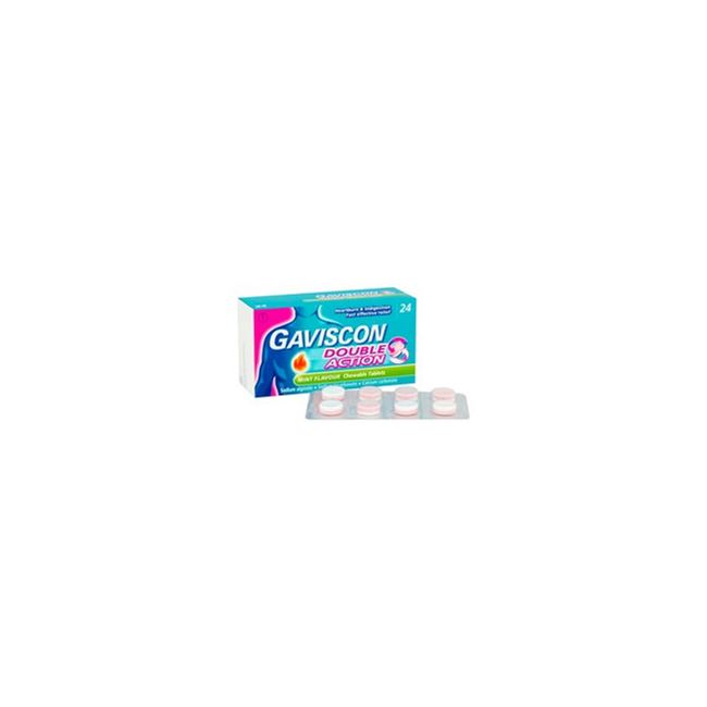 Gaviscon Double Action Mint Flavour Chewable Tablets 24