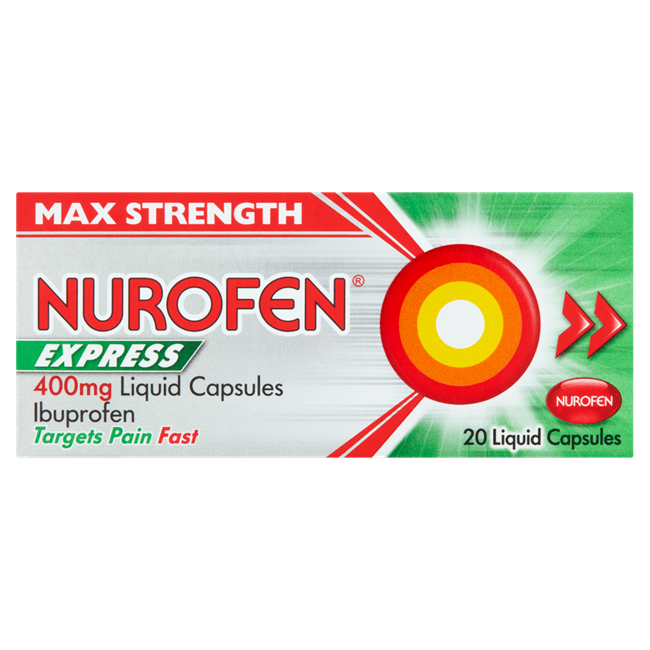 Nurofen (Ibuprofen) 400mg Express Liquid Capsules 20