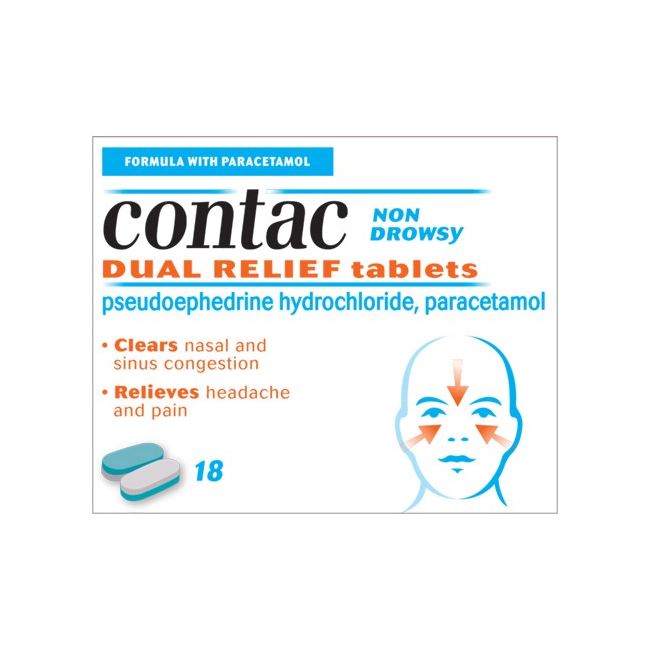 Contac Non-Drowsy Dual Relief Tablets 18