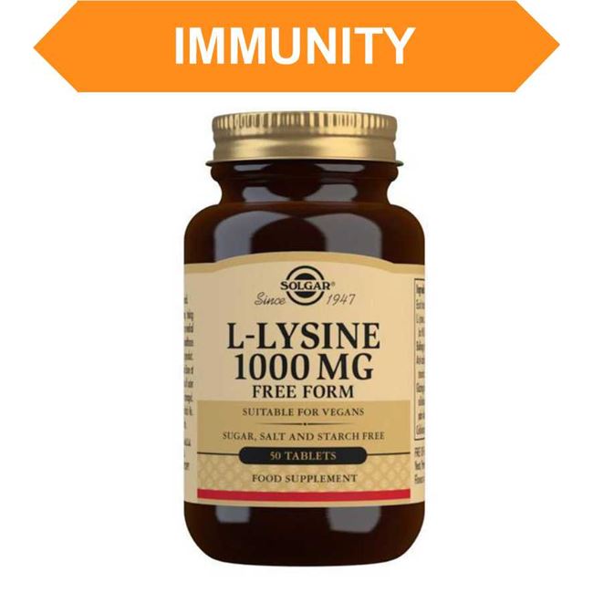 Solgar L-Lysine 1000 mg Free Form Tablets 50