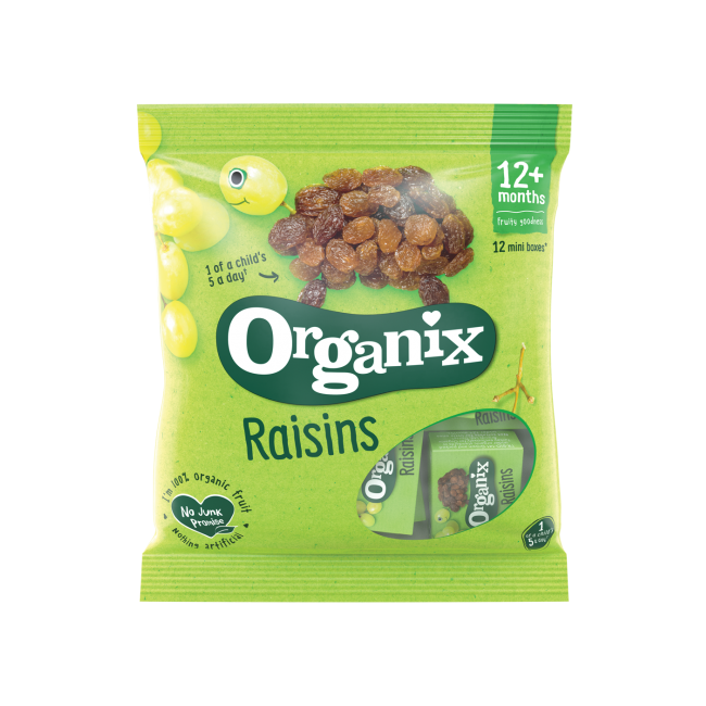 Organix Raisin Fruit Snack Boxes