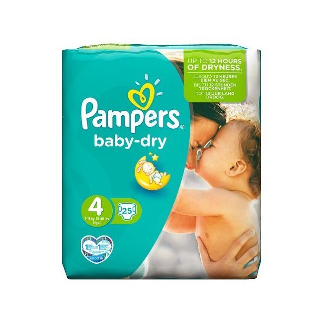Pampers Baby-Dry Maxi Size 4 (7-18kg) 25