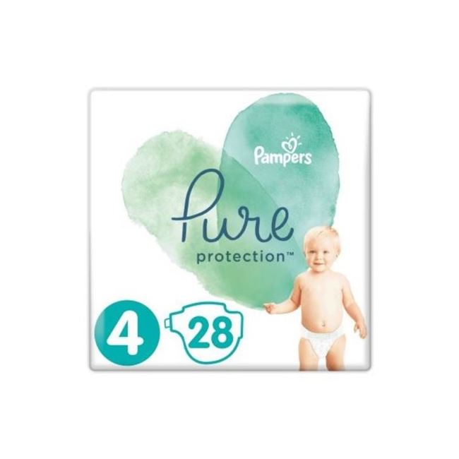Pampers Pure Protection Nappies Size 4 (28)