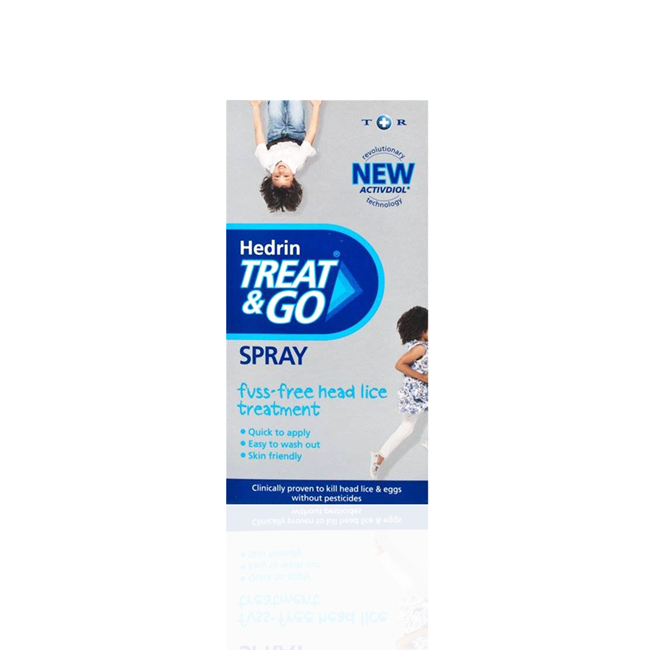 Hedrin Treat and Go Head Lice Spray 60ml