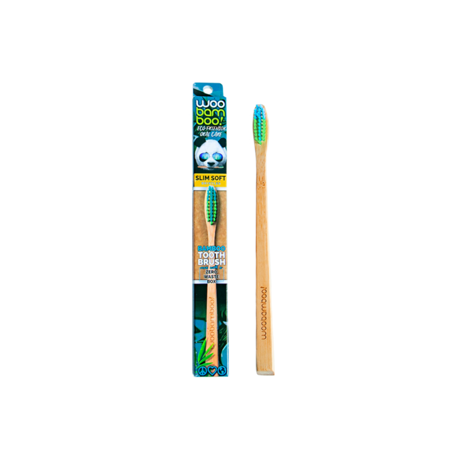 Adult Slim Handle Bamboo Toothbrush