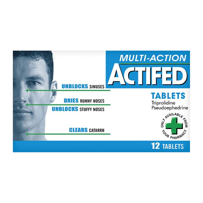 Actifed Multi-action Tablets 12