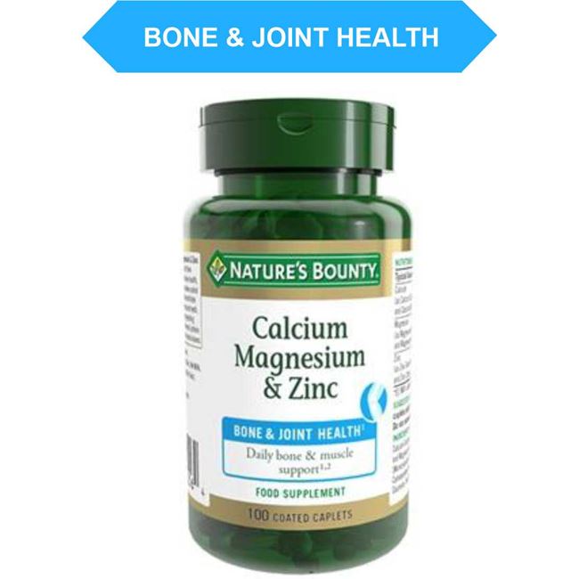 Nature's Bounty Calcium Magnesium and Zinc Caplets 100