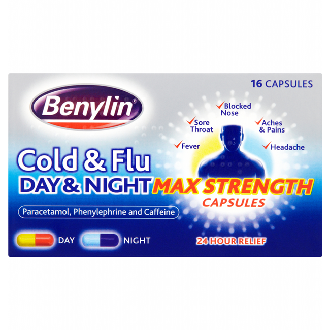 Benylin Cold & Flu Day & Night Max Strength Capsules 16