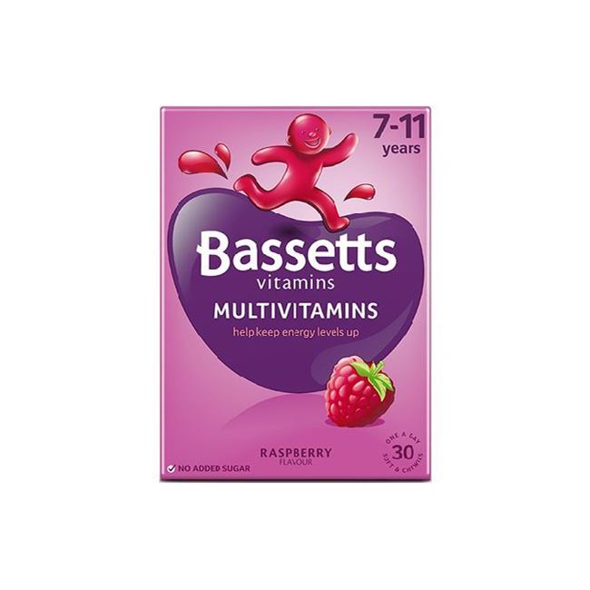 Bassetts 7 to 11 Multivitamins Raspberry (30)