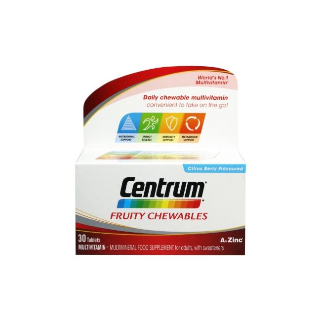 Centrum Fruity Chewable Tablets 30