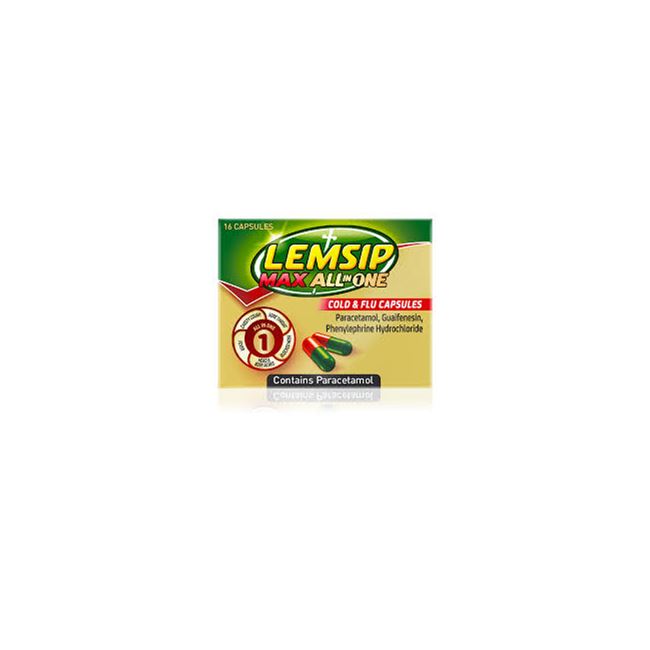 Lemsip Max All in One Cold & Flu Capsules 16