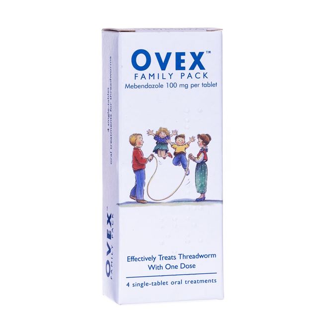 Ovex 100mg Chewable Tablets Family Pack (4)