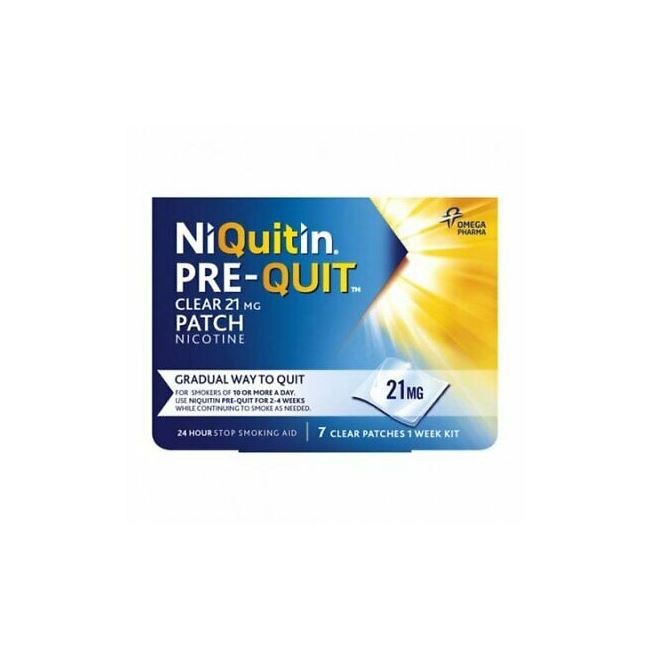 NiQuitin Pre Quit Clear 21mg Smoking Patches (7)