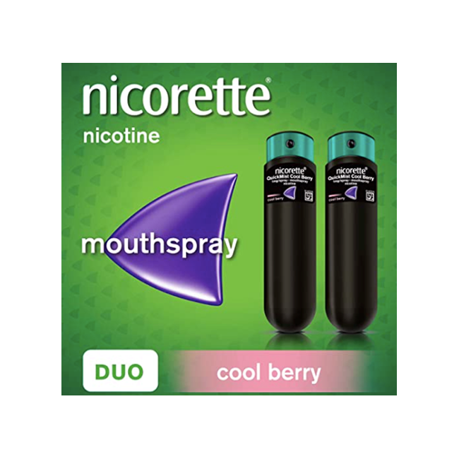Nicorette QuickMist Cool Berry Duo Mouthspray 2 x 150