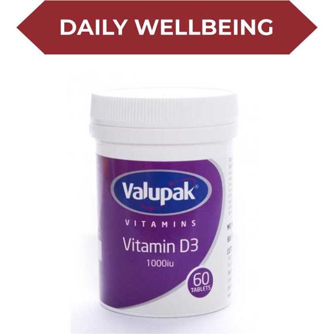 Valupak Vitamin D3 1000IU Tablets 60
