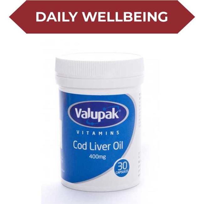 Valupak Cod Liver Oil 400mg 30 Capsules