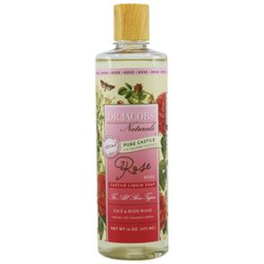 Dr Jacobs Rose Castile Liquid Soap for Face, Body Wash and Shampoo 473ml