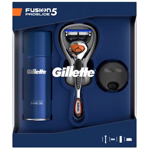 Gillette Fusion 5 ProGlide Razor, Stand & Shave Gel Gift Set