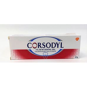 Corsodyl (Chlorhexidine Digluconate) dental gel 1% w/w 50g