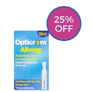 Opticrom Allergy 2% Eye Drops Single Use