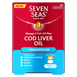 Omega 3, Cod Liver Oil and Magnesium Capsules and Tablets