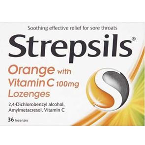 Strepsils Orange Flavoured with Vitamin C 36