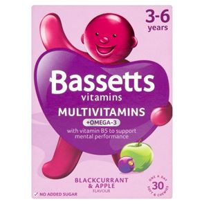 Bassetts 3 to 6 Multivitamin and Omega - 3 Blackcurrant and Apple