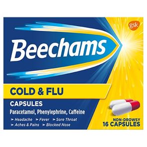 Beechams Non-Drowsy Cold & Flu Capsules 16