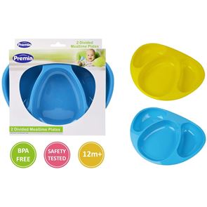Premia Divided Meal Time Plates Set of Two